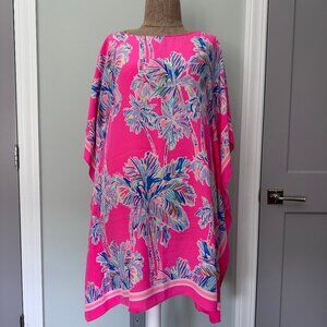 LILLY PULITZER | Silk Caftan Dress, Size L/XL
